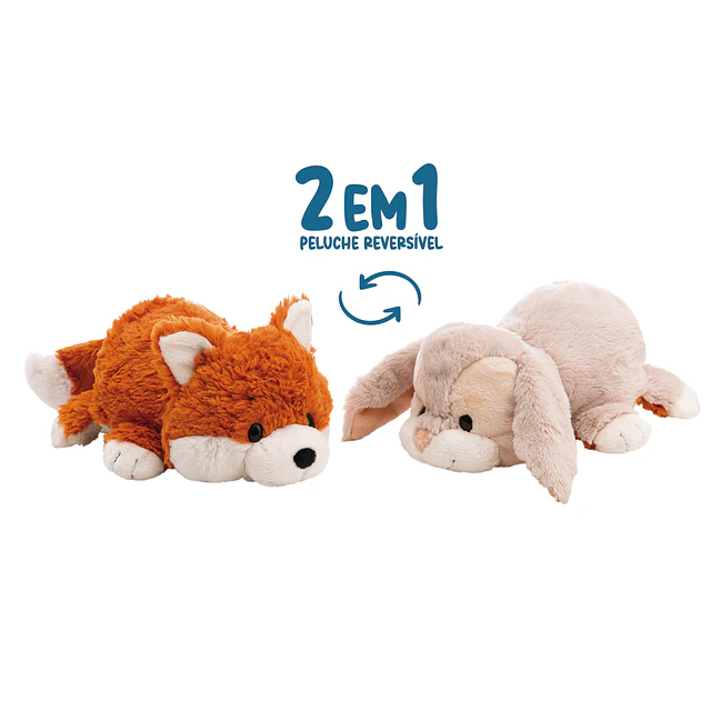 Twistimals | Peluche Coelho & Raposa,com função reversível