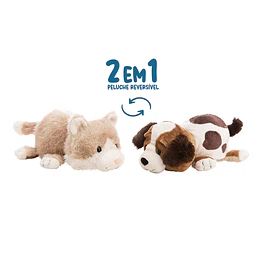 Twistimals | Peluche Cão & Gato, com função reversível