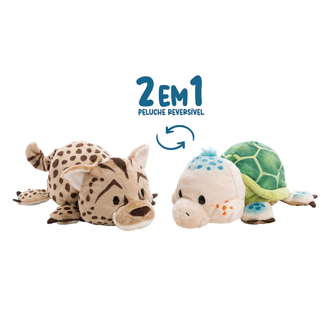 Twistimals | Peluche Tartaruga & Chita,c/função reversível