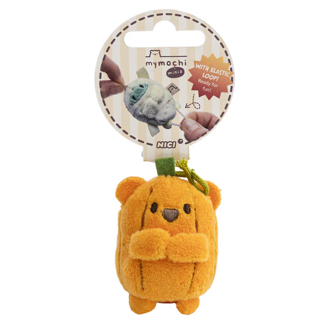 Mymochi Cosy Creepers | Urso Nomo abóbora, 5cm c/ header
