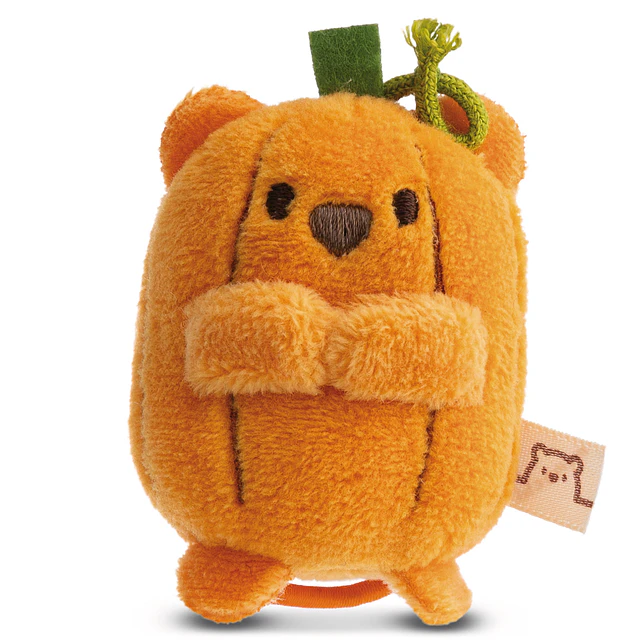 Mymochi Cosy Creepers | Urso Nomo abóbora, 5cm c/ header