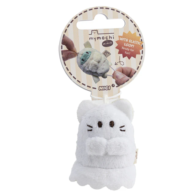 Mymochi Cosy Creepers | Gato Angy fantasma, 5cm c/ header