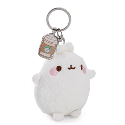 MOLANG COPO DE CAFÉ |Porta-chaves peluche Molang 8cm, c/ copo de café em metal