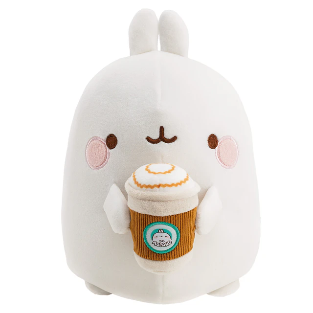 MOLANG COPO DE CAFÉ |Peluche Molang c/copo de café, 48cm