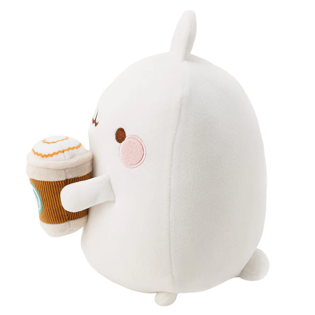 MOLANG COPO DE CAFÉ |Peluche Molang c/copo de café, 48cm