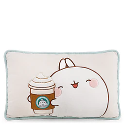 MOLANG COPO DE CAFÉ |Almofada Molang retangular, 43X25cm