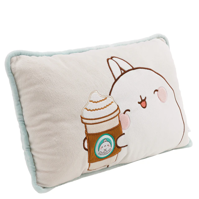 MOLANG COPO DE CAFÉ |Almofada Molang retangular, 43X25cm