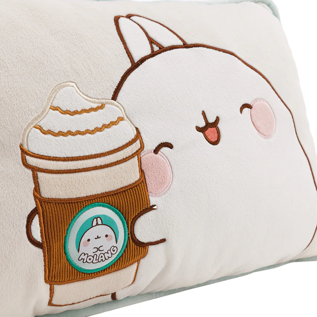 MOLANG COPO DE CAFÉ |Almofada Molang retangular, 43X25cm