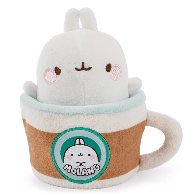 MOLANG COPO DE CAFÉ |Peluche Molang em caneca,14X9cm