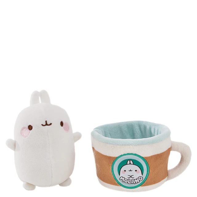 MOLANG COPO DE CAFÉ |Peluche Molang em caneca,14X9cm