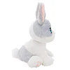 Little Paws | Coelho cinzento em cesto rosa, 12cm