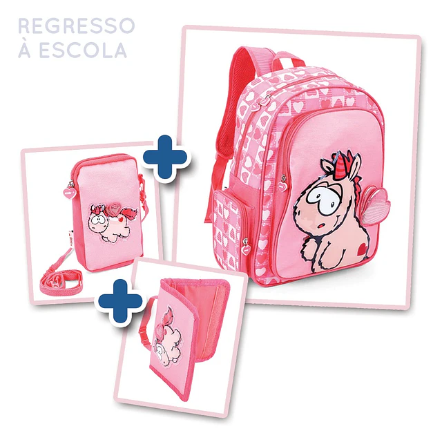 Conjunto: Mochila(17687)+ ( Porta telemóvel (17703) + Carteira(17693)
