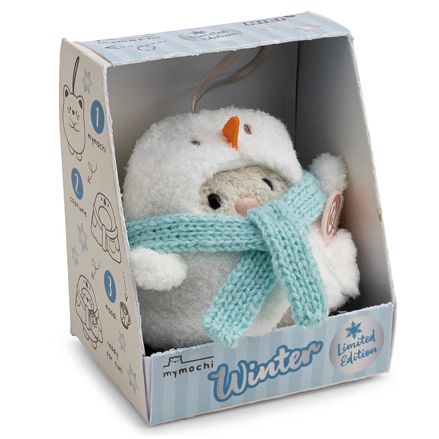 Mymochi Winter | Gato Angy, c/ fato de boneco de neve