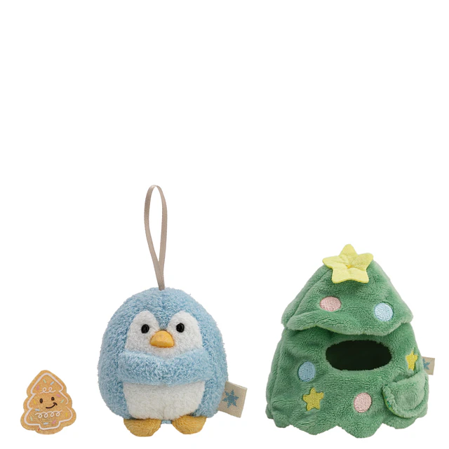 Mymochi Winter | Pinguim Waddle, c/ fato de árvore de Natal