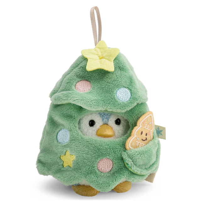 Mymochi Winter | Pinguim Waddle, c/ fato de árvore de Natal