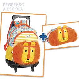Regresso à Escola_ Pack 5 ( Trolley Leão +Estojo Leão)