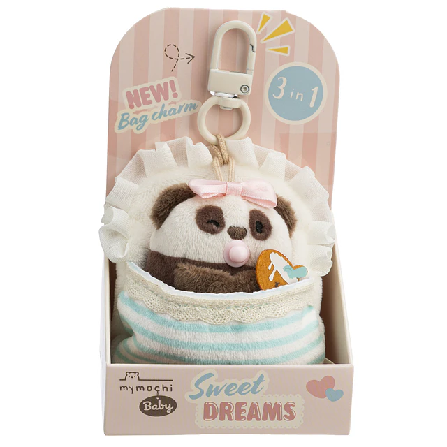 Mymochi | Panda Kono,c/taça de cereais e mosquetão em cai