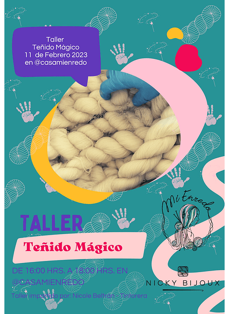 Taller Teñido Magico - Presencial @casamienredo - Sábado 11 de Febrero 2023