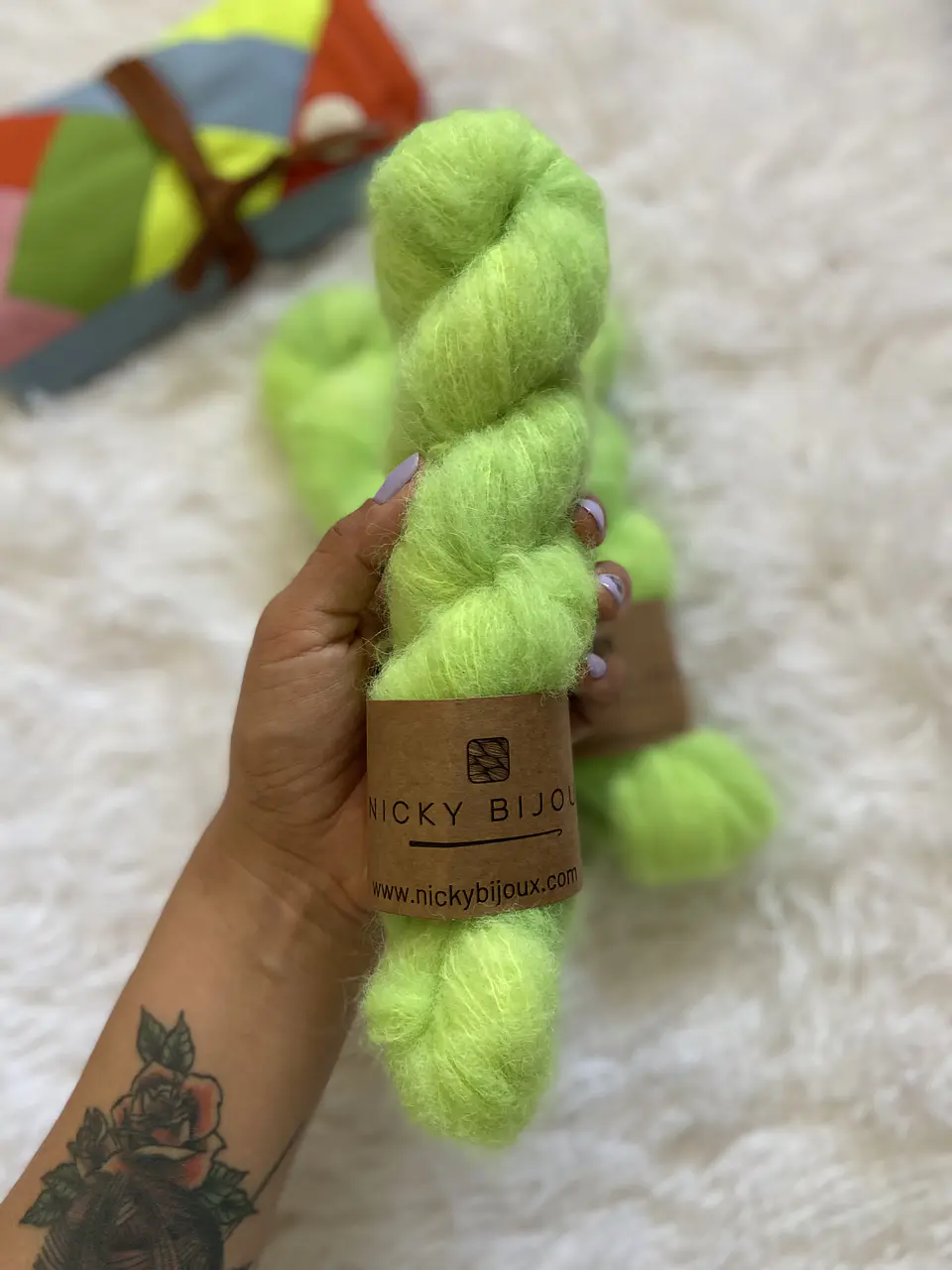 Clarita Tipo Mohair - Verde Manzana 1
