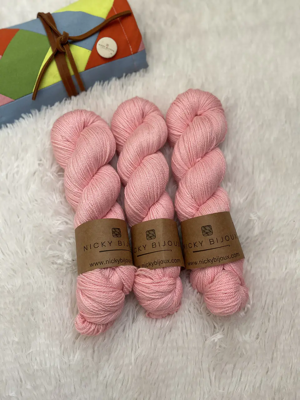 Merino Seda Fingering - Rosa 1 2