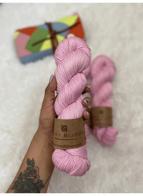 Merino Seda Fingering - Rosa 2