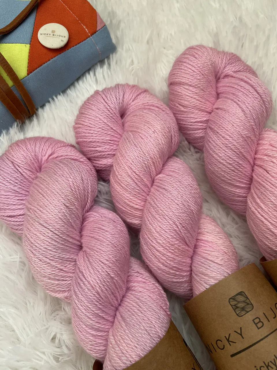 Merino Seda Fingering - Rosa 2 3