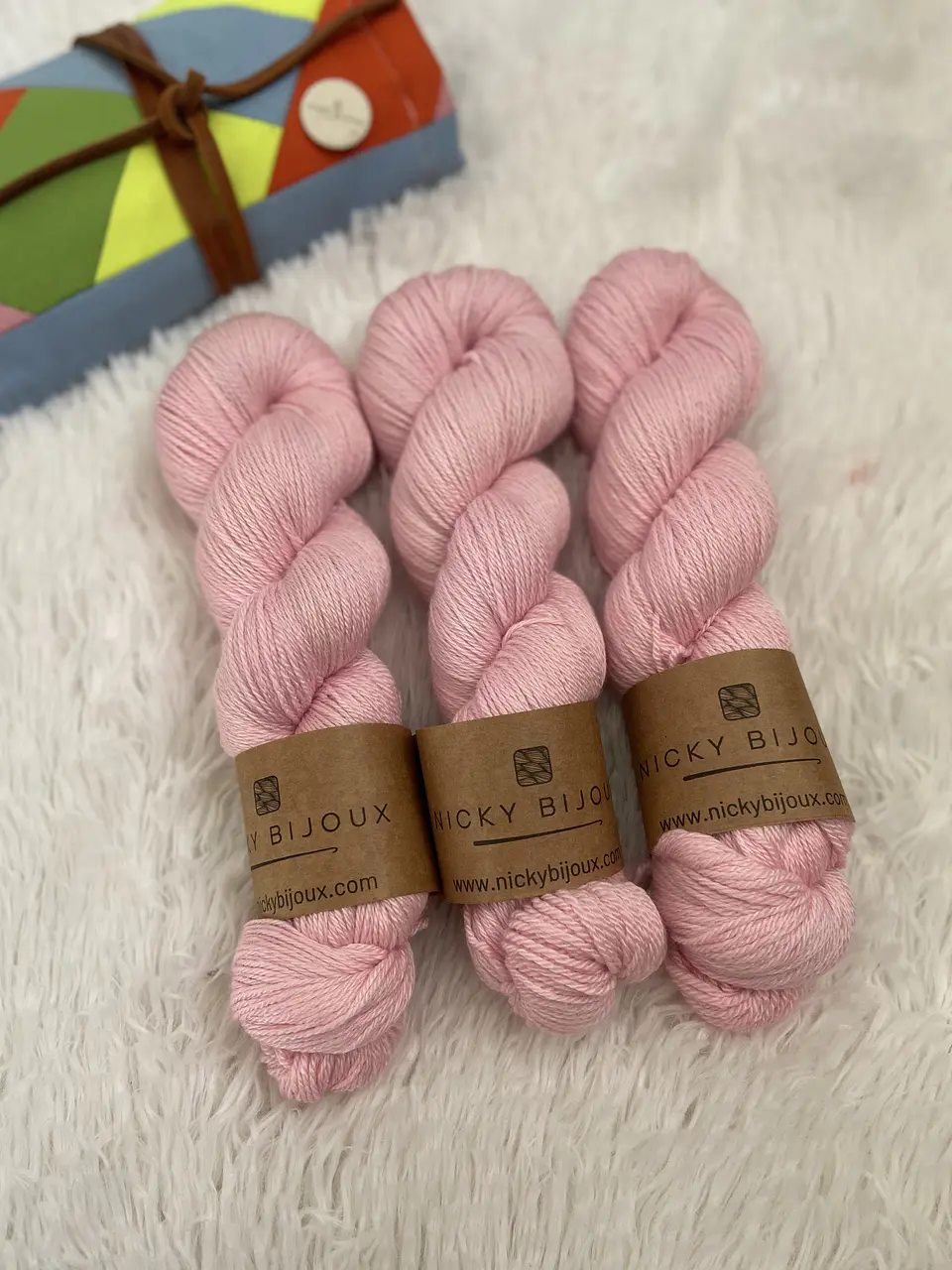 Merino Seda Fingering - Rosa 3 2