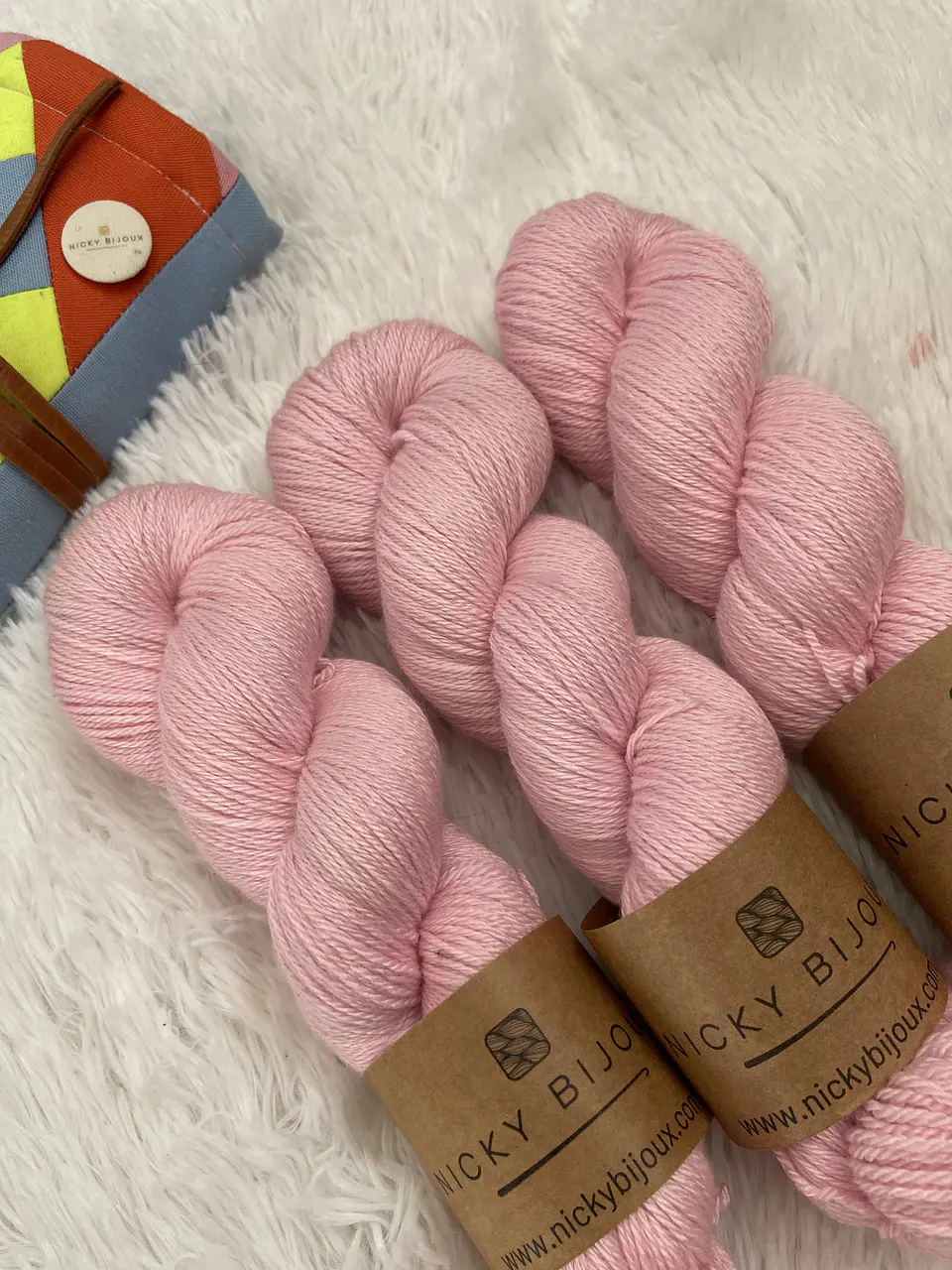 Merino Seda Fingering - Rosa 3 3