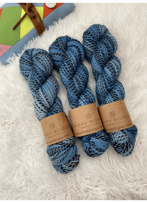 Merino Zebra - Azul Semisólido