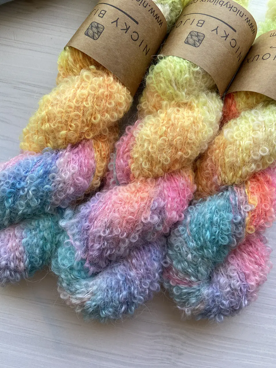 Merino Boucle Alpaca Suri - Rainbow 2 3