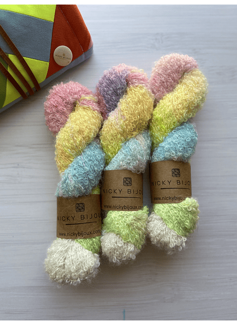 Merino Boucle Alpaca Suri - Rainbow Soft