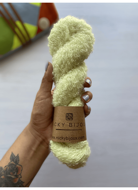 Merino Boucle Alpaca Suri - Amarillento