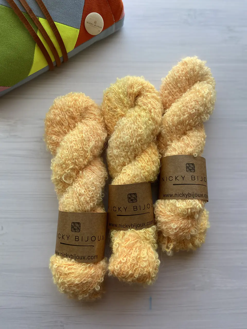 Merino Boucle Alpaca Suri - Melocotón 2