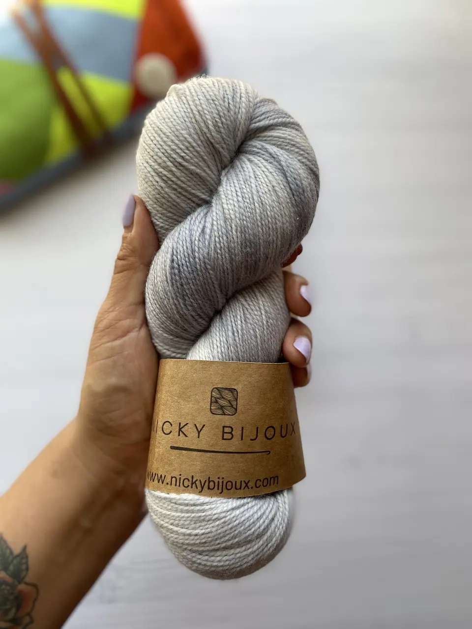 Merino Pura 100% Fingering - Gris Claro  1