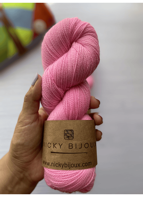 Merino Pura 100% Fingering - Rosado Fuerte