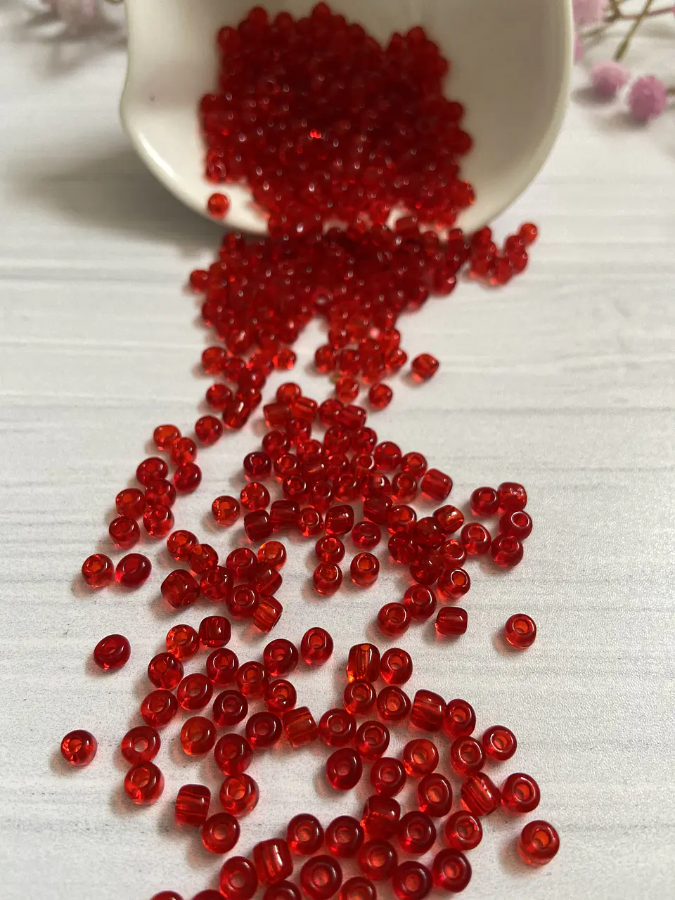 Mostacillas Redondas Semicalibradas 6/0 - Rojo Intenso 2