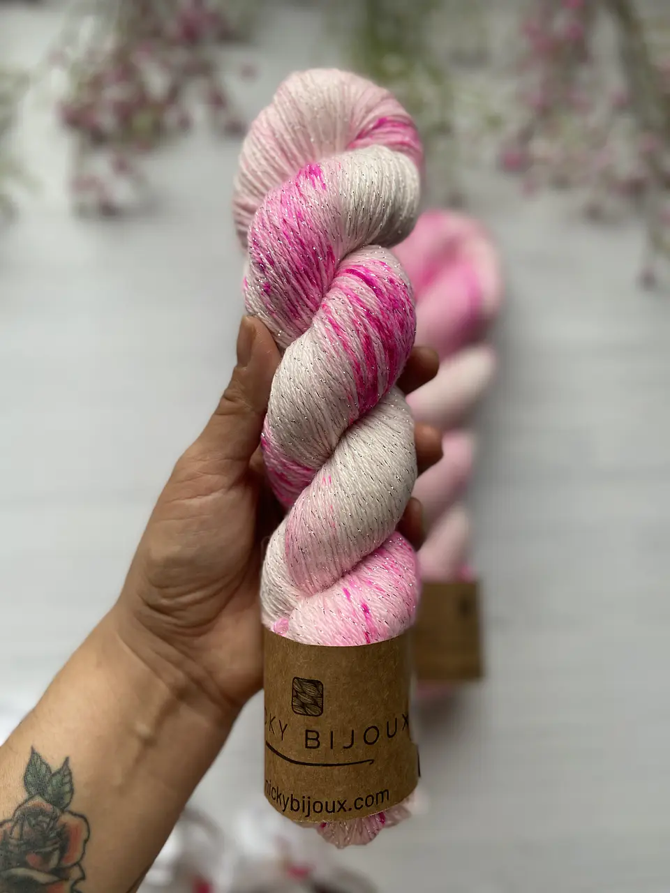 Merinos Superwash Sock Lurex - Barbie Flúor 1