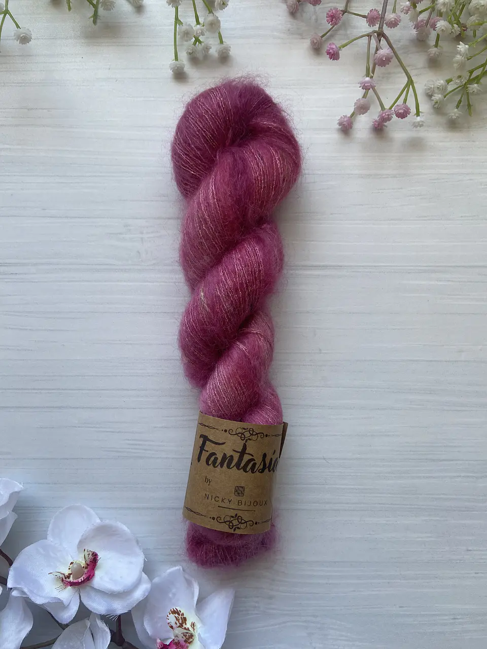 Mohair Glitter Tweed - Rosewood 2