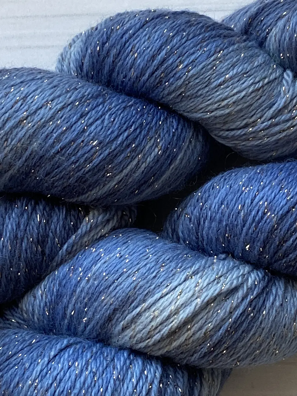 Merino Glitter Bronce - Azul Piedra 1