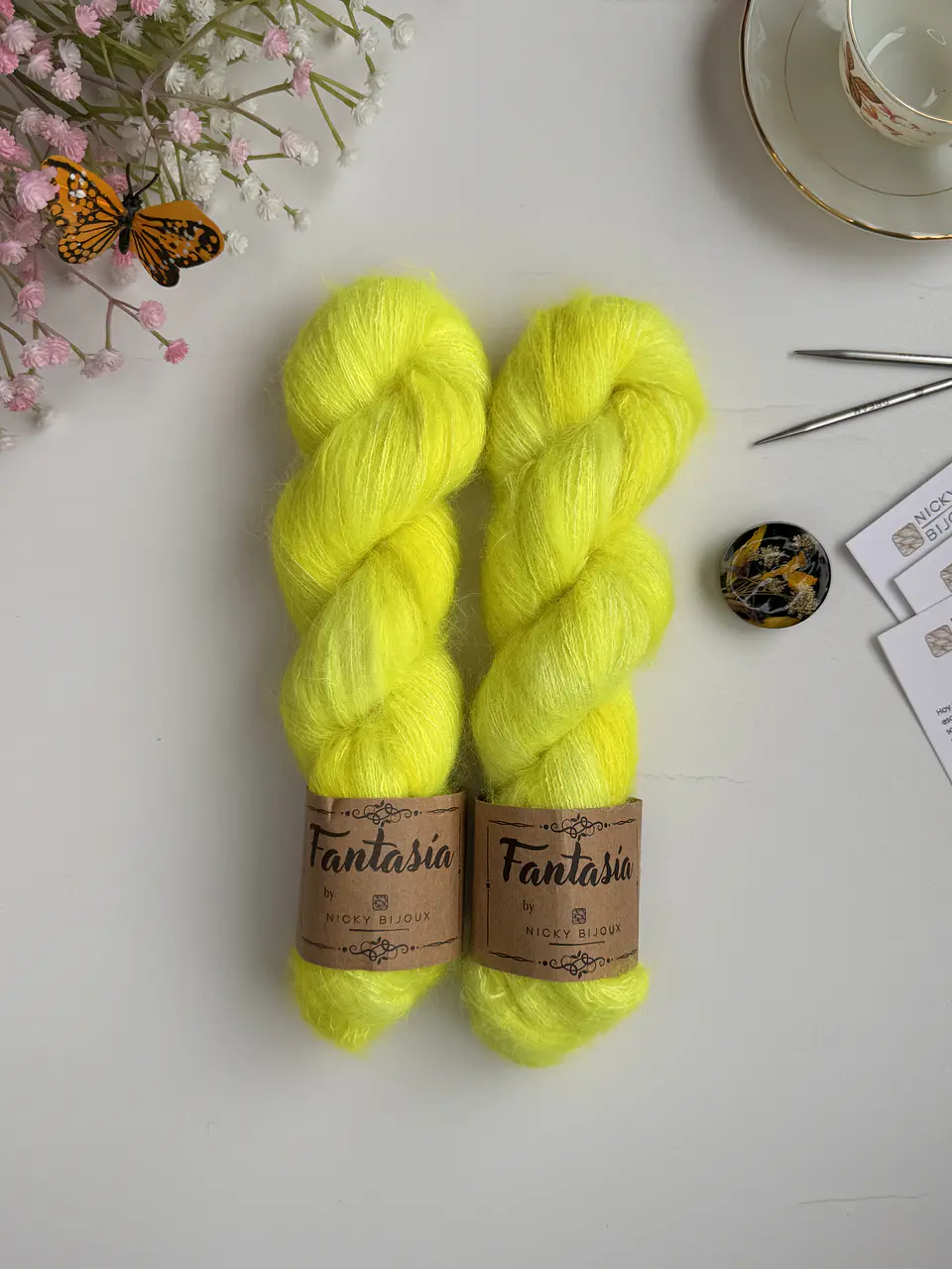 Baby Mohair Iridiscente - Amarillo Flúor 1