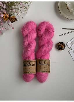 Mohair Glitter Tweed - Barbie Flúor 