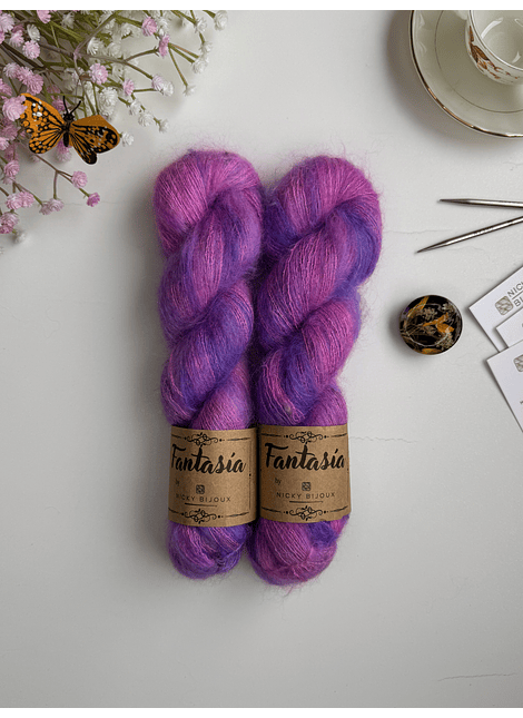 Mohair Glitter Tweed - Púrpura Flúor 