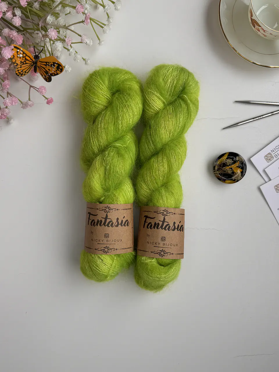 Mohair Glitter Tweed - Hulk Flúor  1