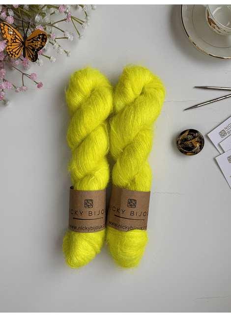 Baby Mohair Seda - Amarillo Flúor 