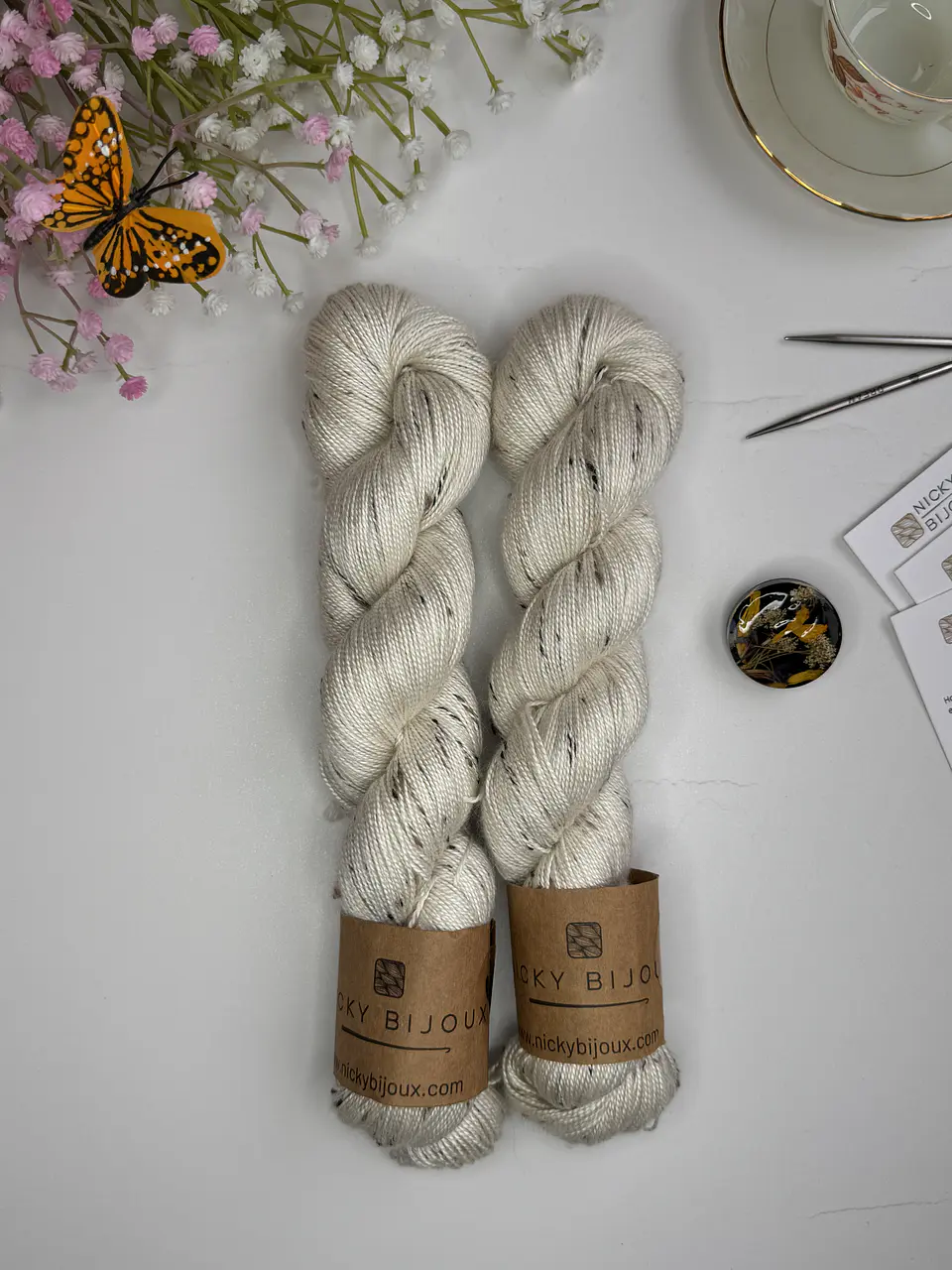 Merino Seda Tweed Fingering - Natural 1