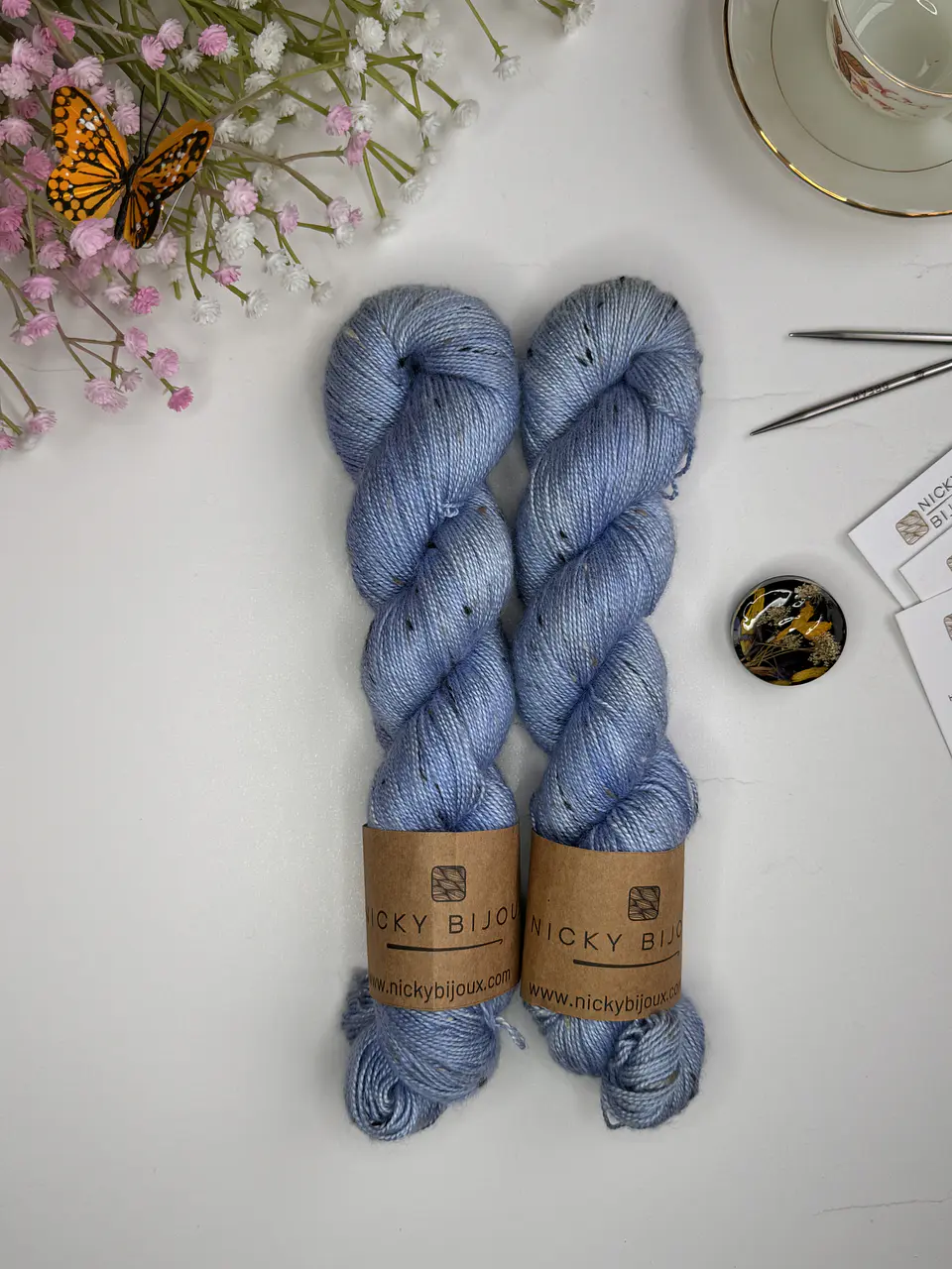 Merino Seda Tweed Fingering - Cielo 1