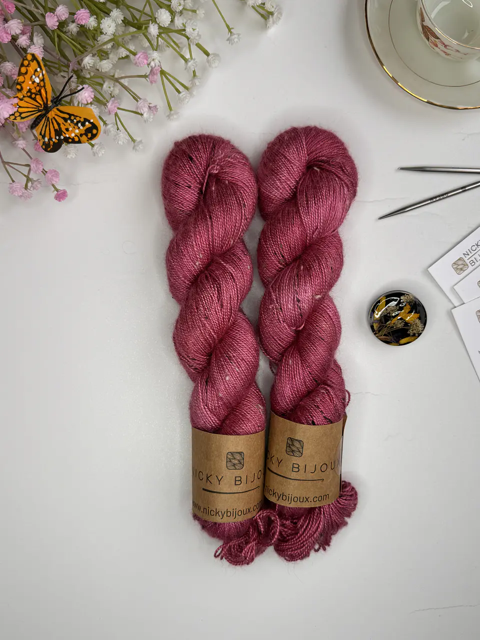 Merino Seda Tweed Fingering - Carmenere 1