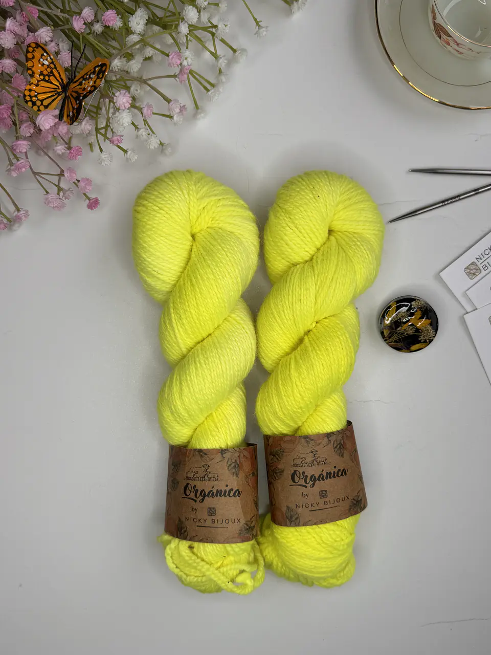 Merino Orgánica DK - Amarillo Flúor 1