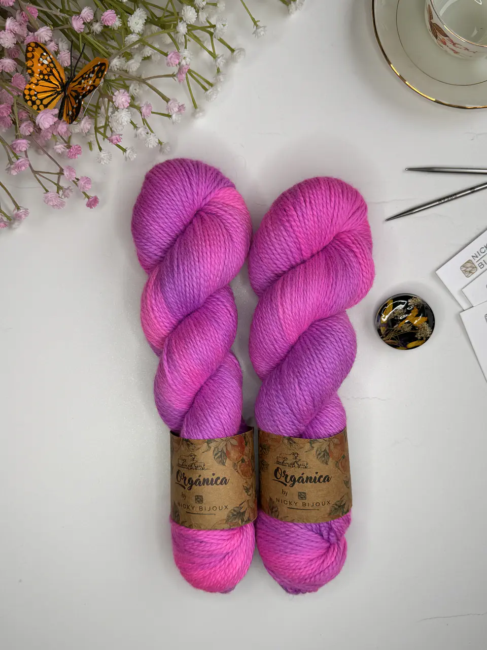 Merino Orgánica DK - Púrpura Flúor  1