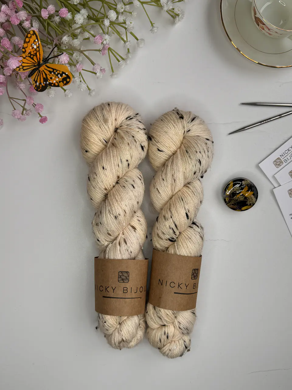 Merino Tweed Fingering - Mantequilla  1